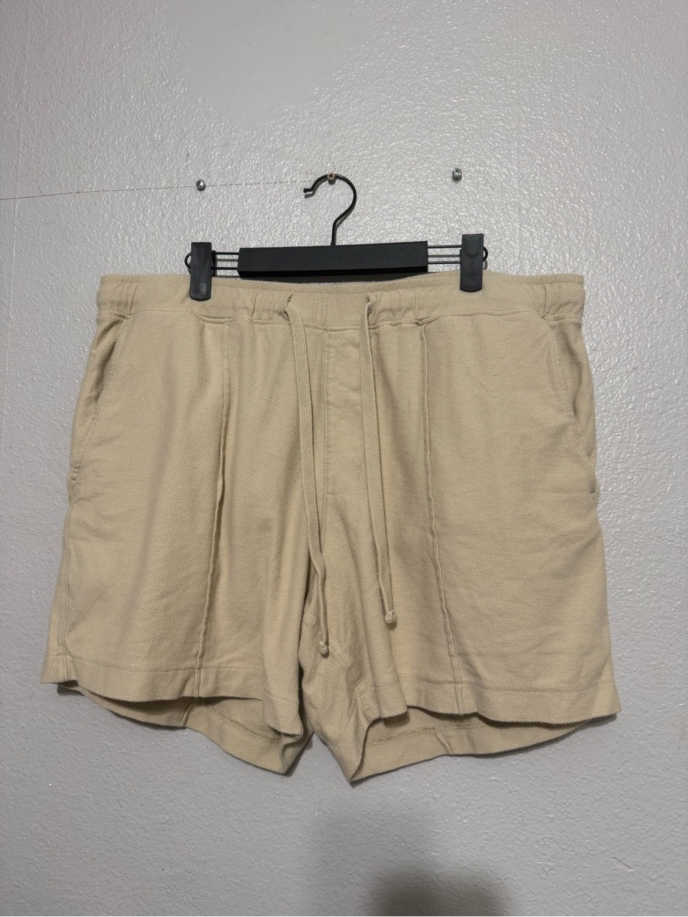 Alfani Beige Men's Drawstring Casual 100% Cotton Shorts